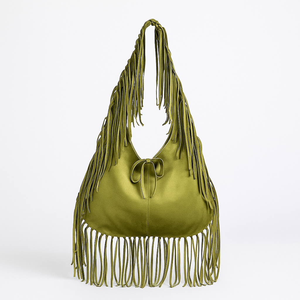 ANGÈLE | Sac à Main Frange en Daim
