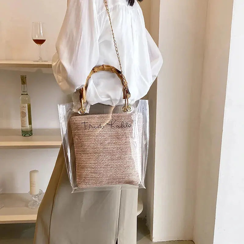 MAYA | Tote Bag Transparent – Élégance d’Été Saclya