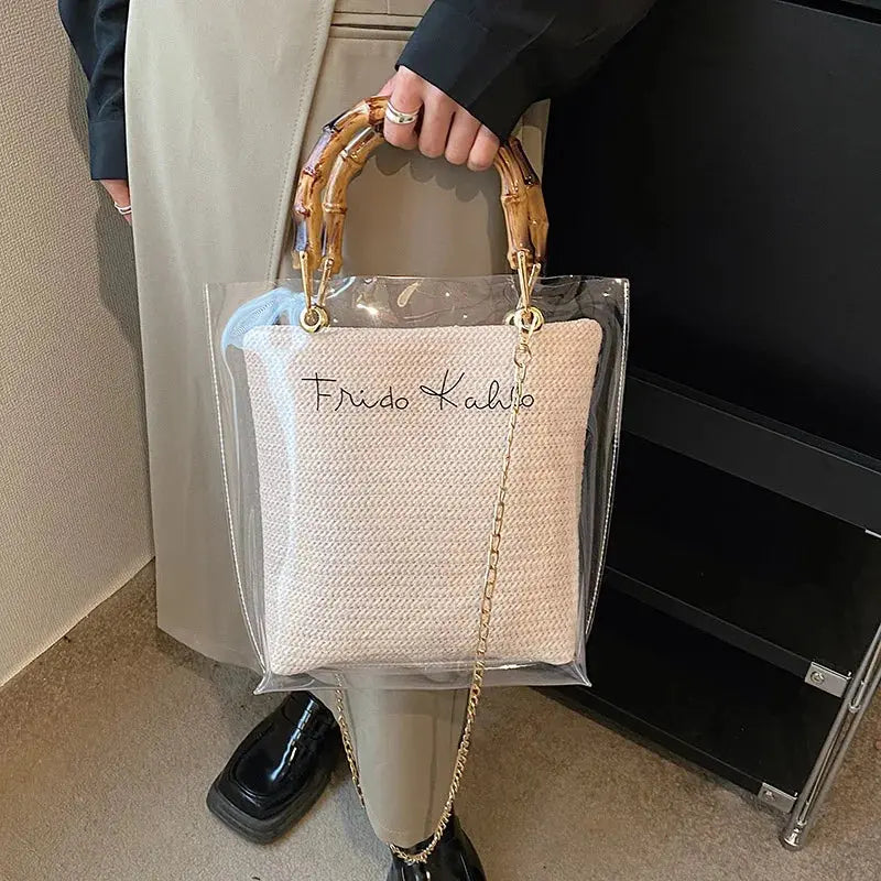 MAYA | Tote Bag Transparent – Élégance d’Été Saclya