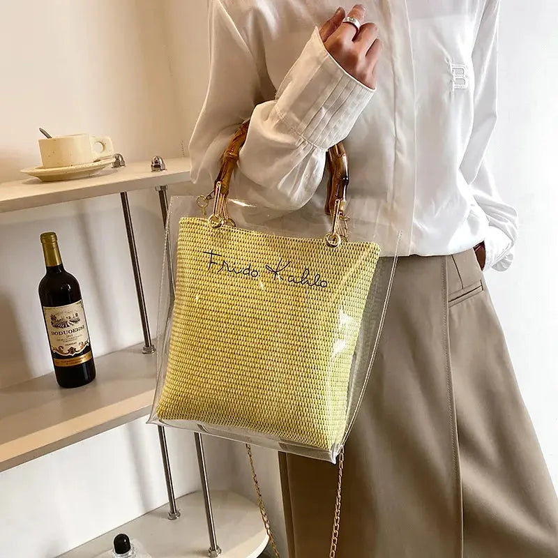 MAYA | Tote Bag Transparent – Élégance d’Été Saclya