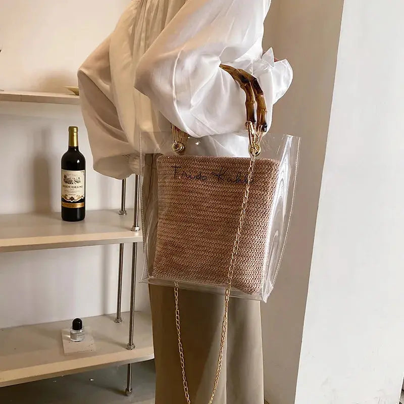 MAYA | Tote Bag Transparent – Élégance d’Été Saclya