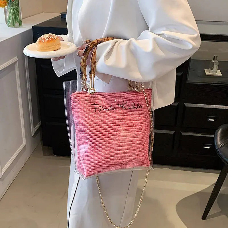 MAYA | Tote Bag Transparent – Élégance d’Été Saclya