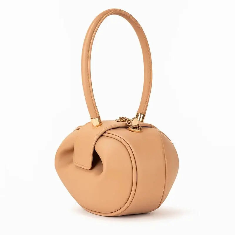 GAÏA | Sac à Main Rond Original Femme – Petit Sac en Cuir Chic Saclya