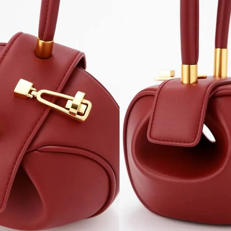 GAÏA | Sac à Main Rond Original Femme – Petit Sac en Cuir Chic Saclya