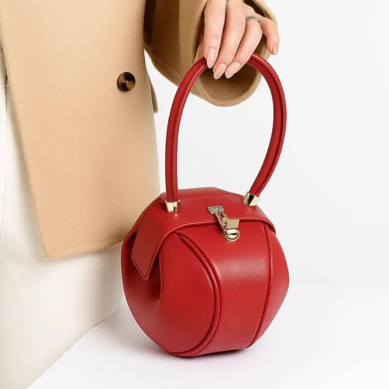 GAÏA | Sac à Main Rond Original Femme – Petit Sac en Cuir Chic Saclya