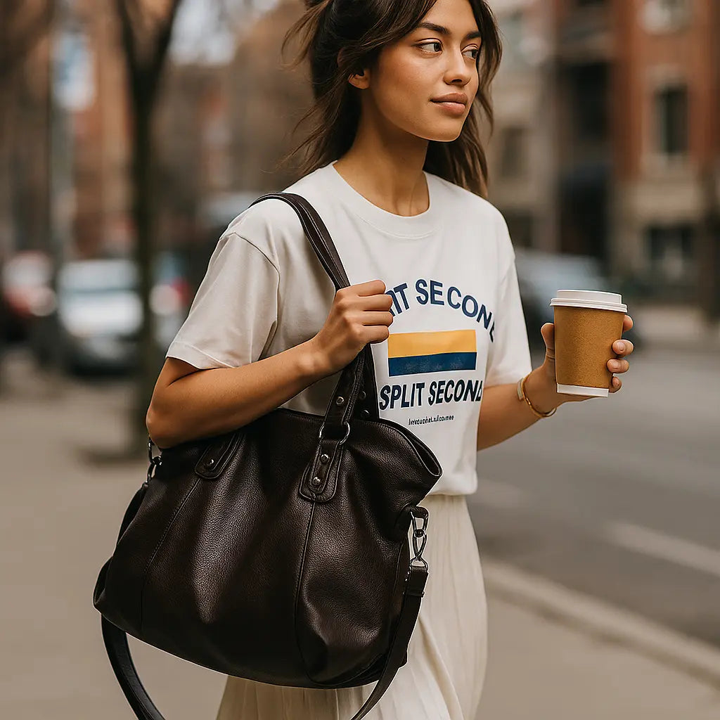 EDNA | Sac à Main Cuir Vintage – Élégance Rétro et Praticité