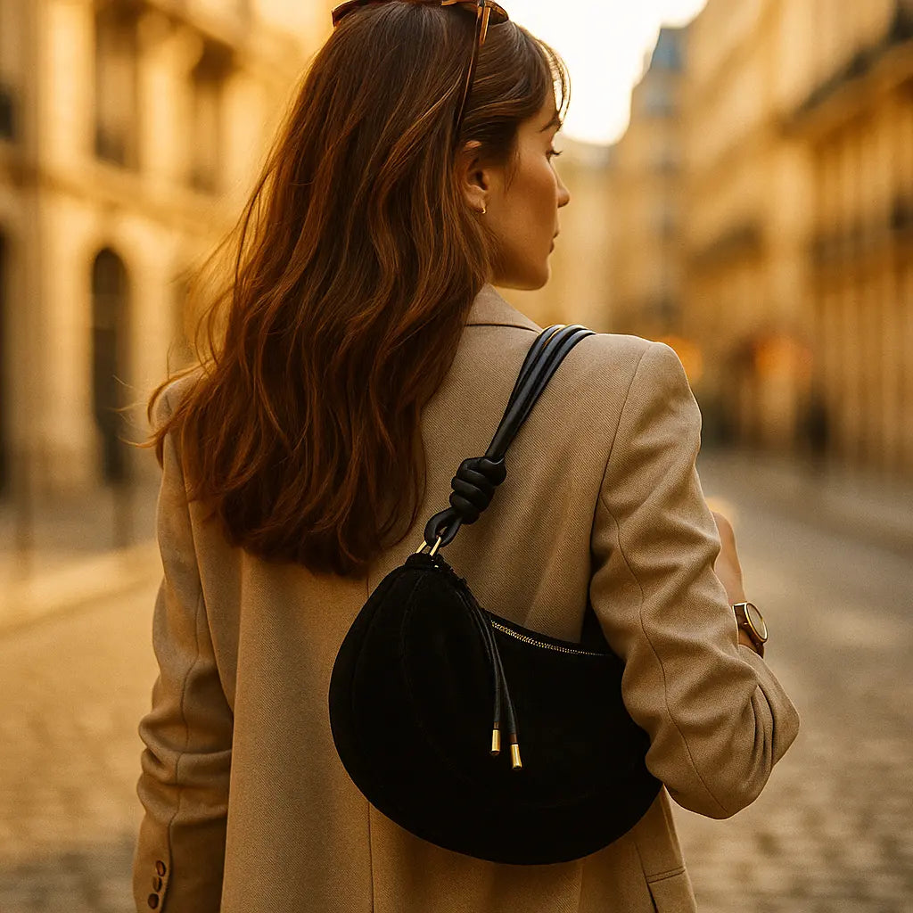 ROMY | Sac Bandoulière en Daim – Sac Banane Tendance pour Femme Saclya