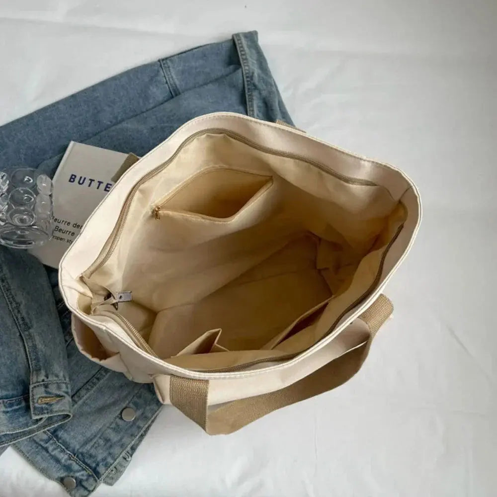 CAMILLE | Sac à Main en Tissu – Grand Sac de Cours Lycée & Collège Saclya