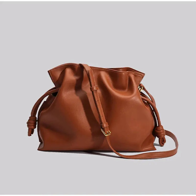 LIVIA | Sac à Cordon en Cuir – Petit Sac Bandoulière Chic Saclya