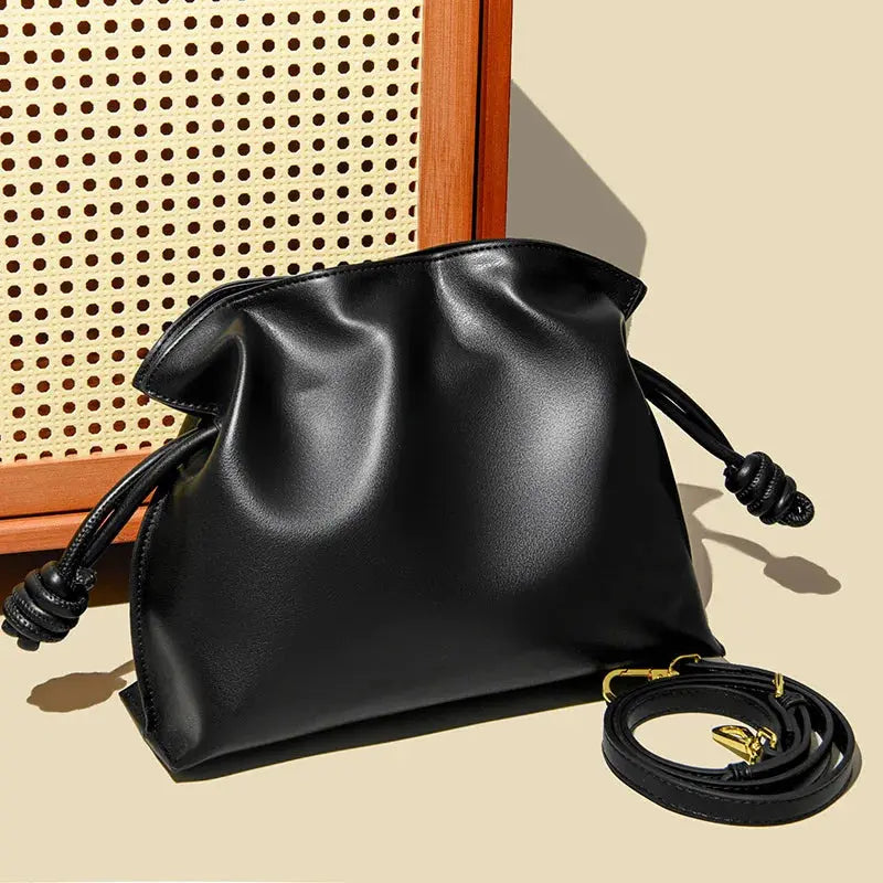 LIVIA | Sac à Cordon en Cuir – Petit Sac Bandoulière Chic Saclya