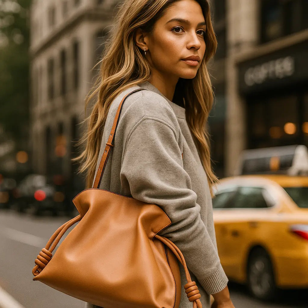 LIVIA | Sac à Cordon en Cuir – Petit Sac Bandoulière Chic Saclya