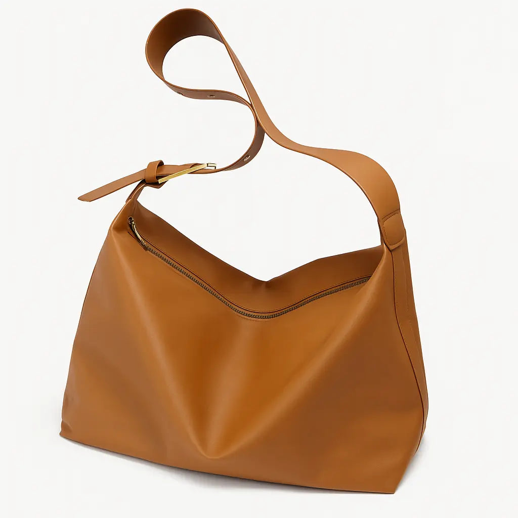ISADORA | Sac à Main Bandoulière Cuir Souple – Sac Vintage Année 80 Saclya