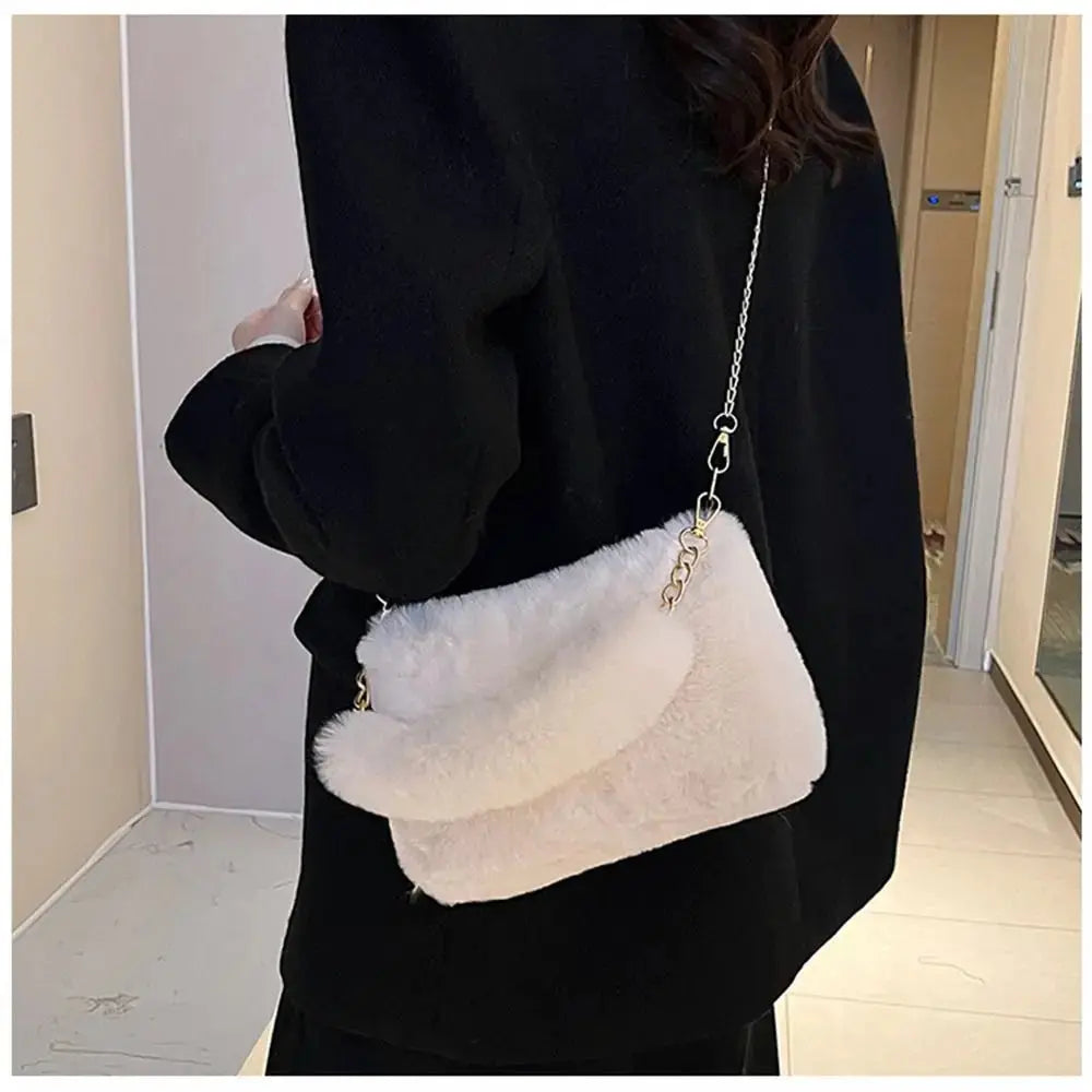 ALYA | Sac à Main Fausse Fourrure - Hiver Femme Saclya