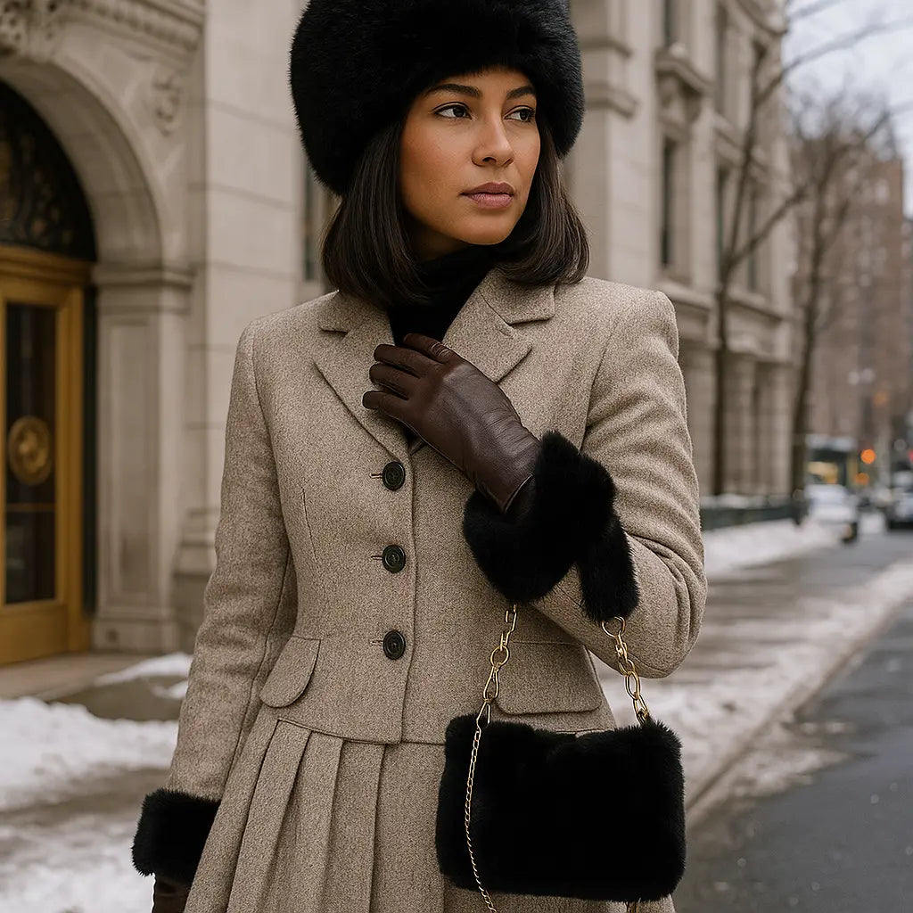 ALYA | Sac à Main Fausse Fourrure - Hiver Femme Saclya