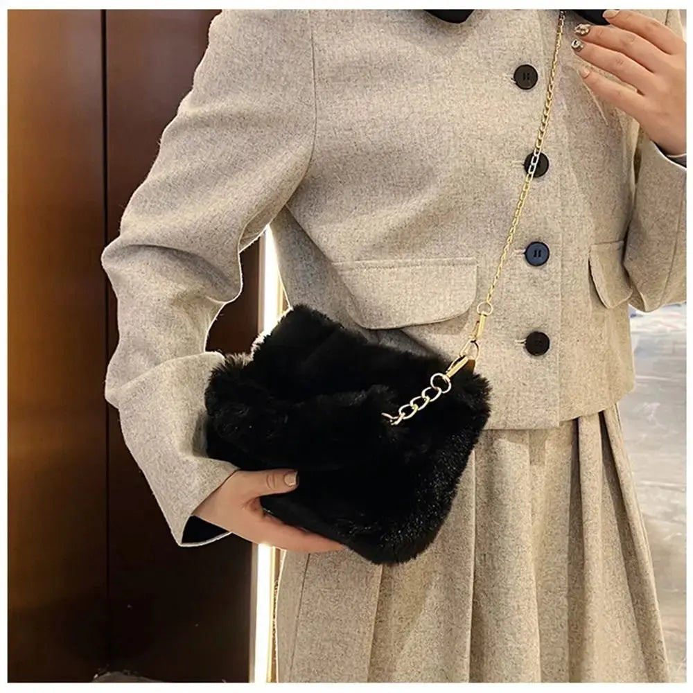 ALYA | Sac à Main Fausse Fourrure - Hiver Femme Saclya