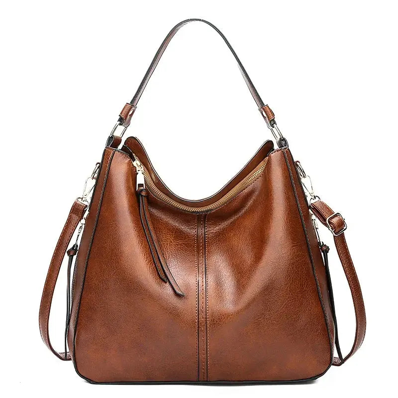 ÉLISE – Sac Hobo en Cuir pour Femme, Grand Sac Bandoulière Vintage et Élégant Saclya