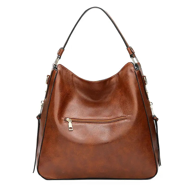 ÉLISE – Sac Hobo en Cuir pour Femme, Grand Sac Bandoulière Vintage et Élégant Saclya