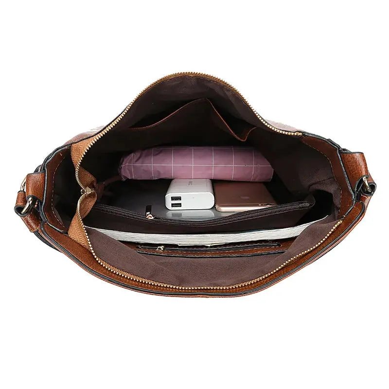 ÉLISE – Sac Hobo en Cuir pour Femme, Grand Sac Bandoulière Vintage et Élégant Saclya