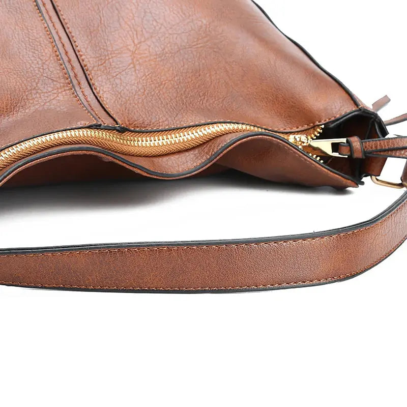 ÉLISE – Sac Hobo en Cuir pour Femme, Grand Sac Bandoulière Vintage et Élégant Saclya
