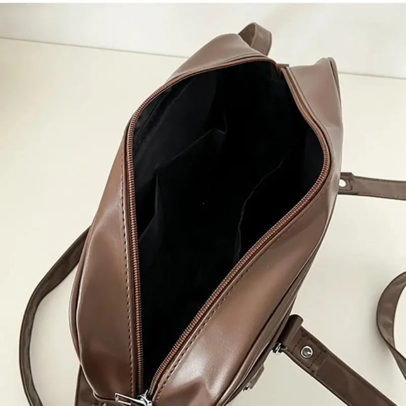 SOFIA | Sac à Bandoulière Style collège Vintage en Cuir – Élegance classique Saclya
