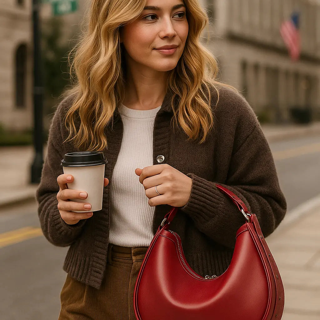 SOLYNE | Sac À Main Bandoulière Femme Cuir – Élégance Sculptée Saclya