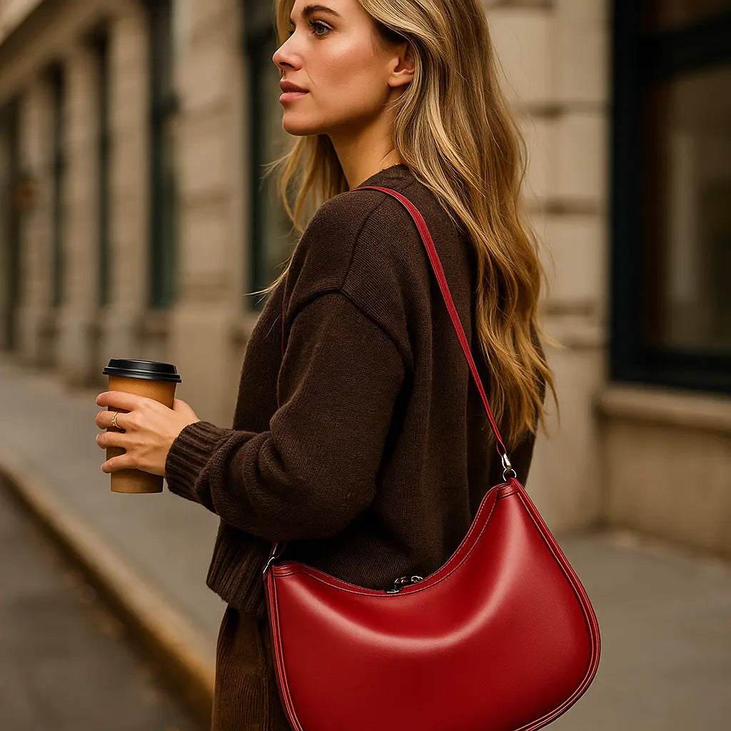 SOLYNE | Sac À Main Bandoulière Femme Cuir – Élégance Sculptée Saclya