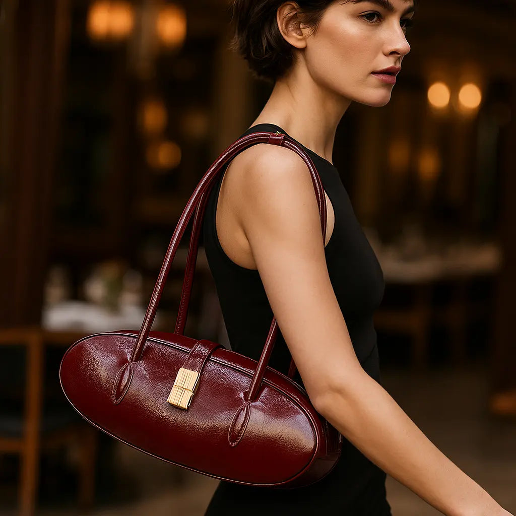 ISOLDE | Sac Baguette Cuir – Compacte et Intemporelle