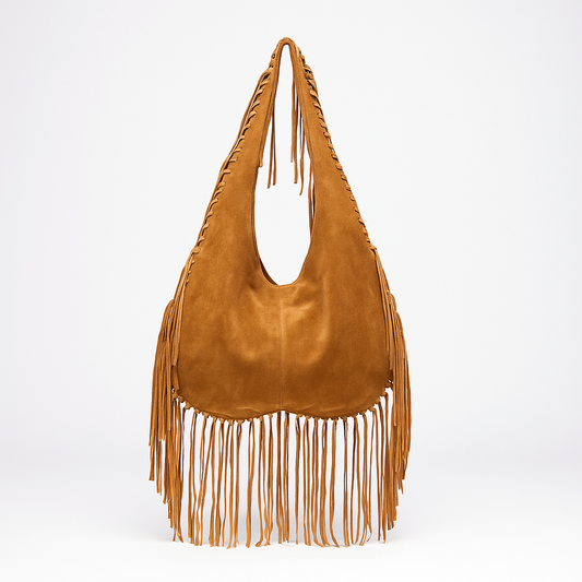 ANGÈLE | Sac à Main Frange en Daim