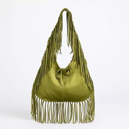 ANGÈLE | Sac à Main Frange en Daim