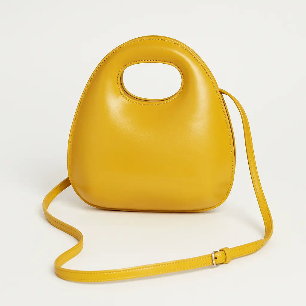 Sac rond jaune vif AVA – parfait pour une touche pop tendance