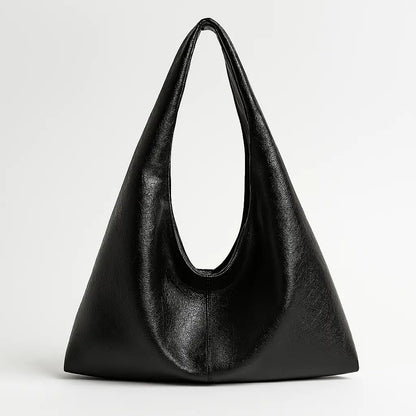 HERA | Grand sac en cuir noir photo studio