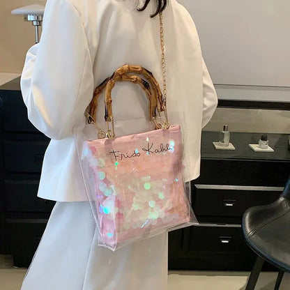 MAYA | Tote Bag Transparent – Élégance d’Été Saclya