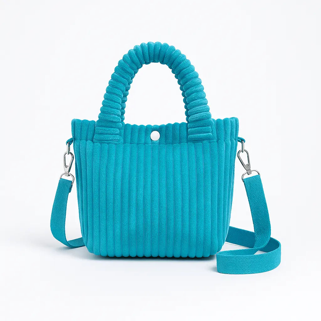 NILA | Sac à Main en Velours – Style Côtelé Décontracté et Chic Saclya