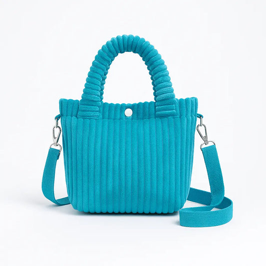 NILA | Sac à Main en Velours – Style Côtelé Décontracté et Chic Saclya