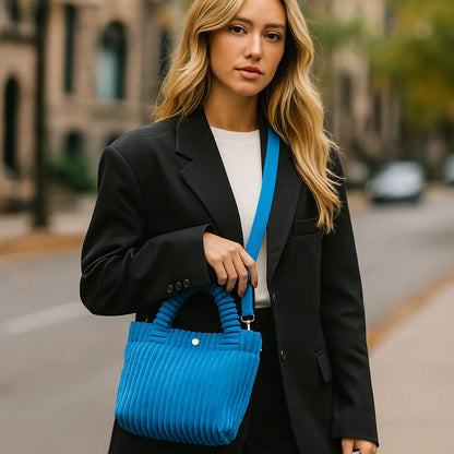NILA | Sac à Main en Velours – Style Côtelé Décontracté et Chic Saclya