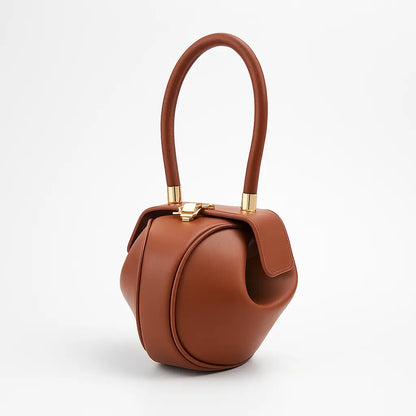 GAÏA | Sac à Main Rond Original Femme – Petit Sac en Cuir Chic Saclya
