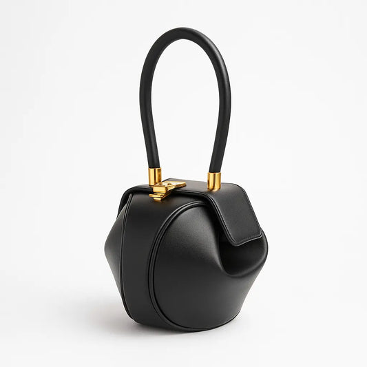 Mini sac à main noir de face