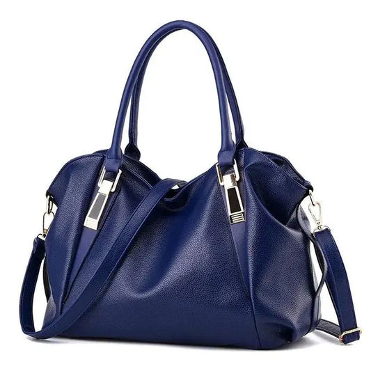 SILOÉ | Sac à Main Cuir Vintage – Élégance Bleu Marine