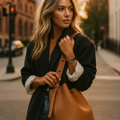 SLOANE | Sac Bandoulière Rétro en Cuir – Petit Sac Coréen pour Femme Saclya