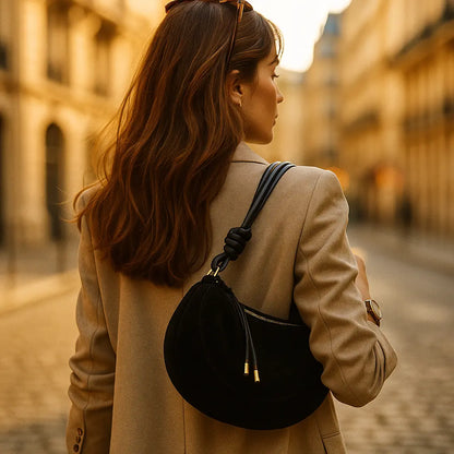 ROMY | Sac Bandoulière en Daim – Sac Banane Tendance pour Femme Saclya