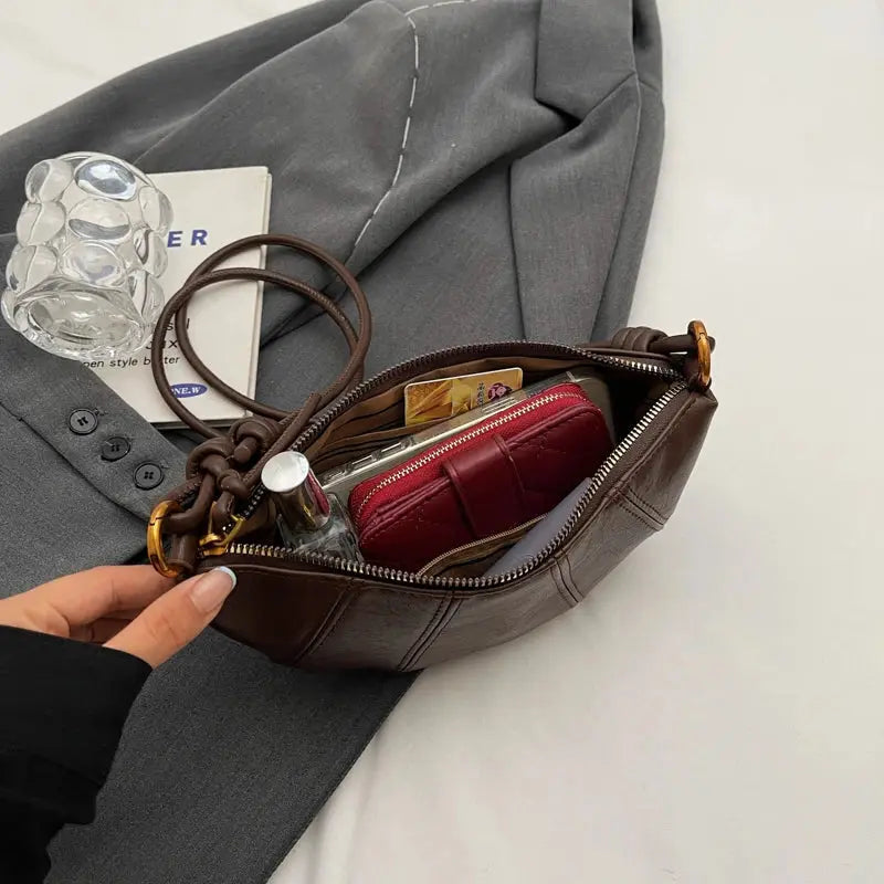 ALBA | Sac à Main Bandoulière en Cuir – Petit Sac Élégant Saclya
