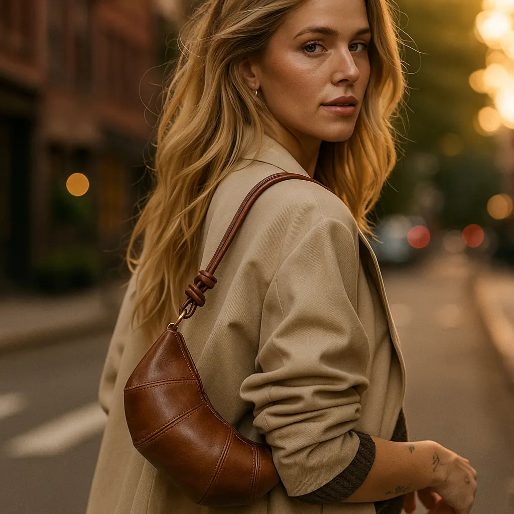 ALBA | Sac à Main Bandoulière en Cuir – Petit Sac Élégant Saclya