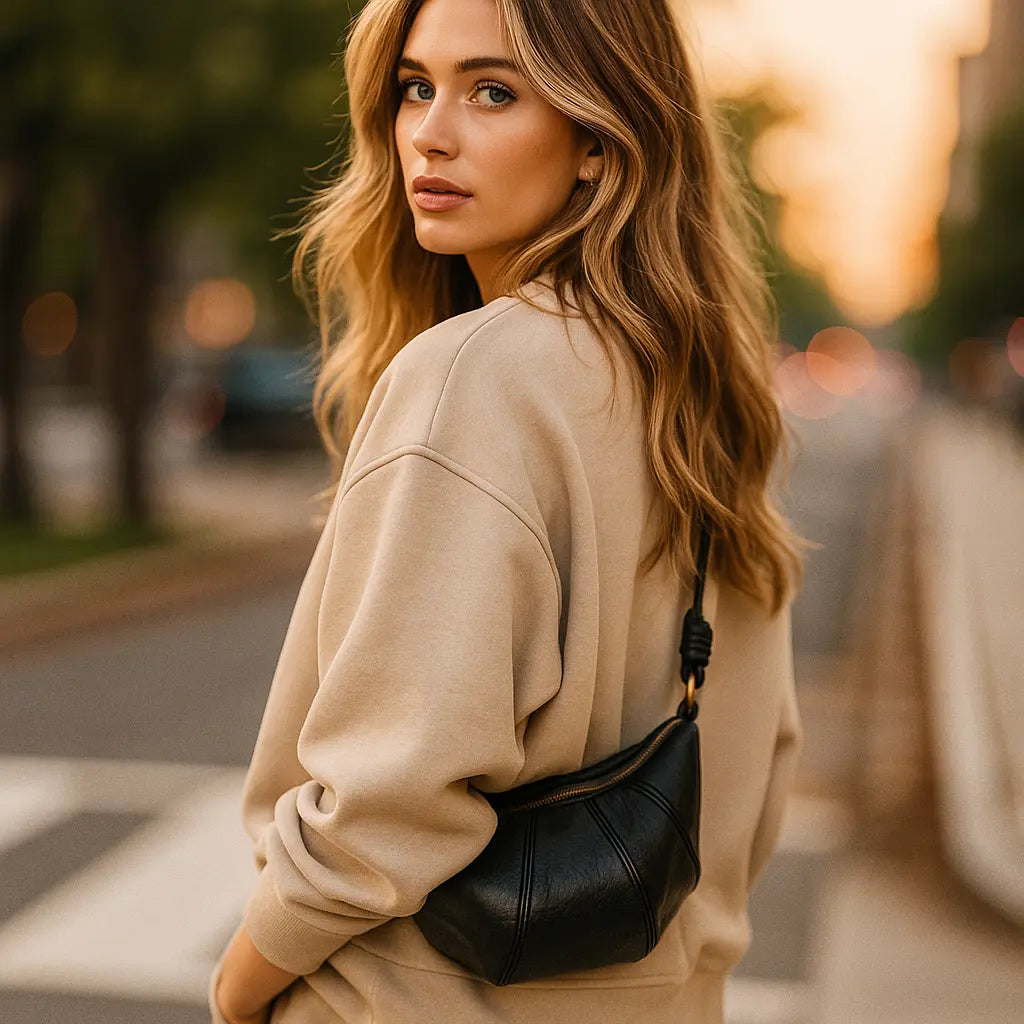 ALBA | Sac à Main Bandoulière en Cuir – Petit Sac Élégant Saclya