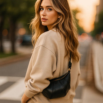 ALBA | Sac à Main Bandoulière en Cuir – Petit Sac Élégant Saclya