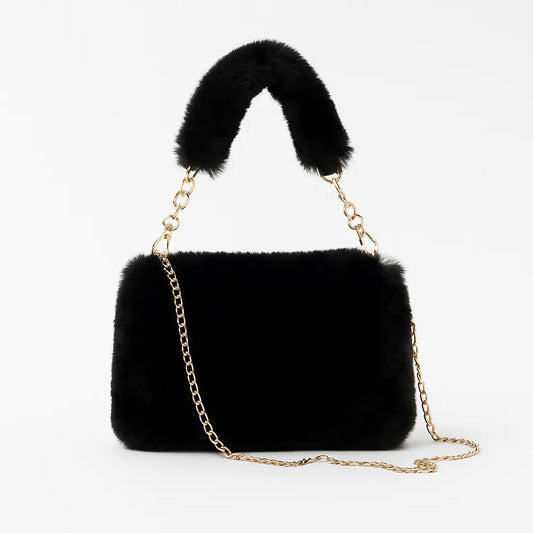 Sac fausse fourrure hiver blanc pour femme – ALYA