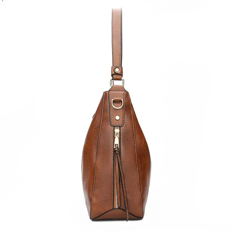ÉLISE – Sac Hobo en Cuir pour Femme, Grand Sac Bandoulière Vintage et Élégant Saclya